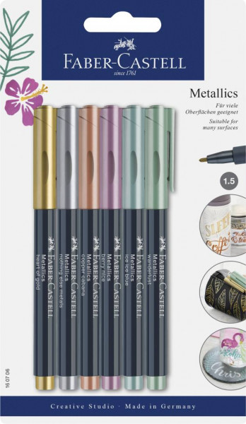 Faber Castell |Metallics Marker | 6er Packung