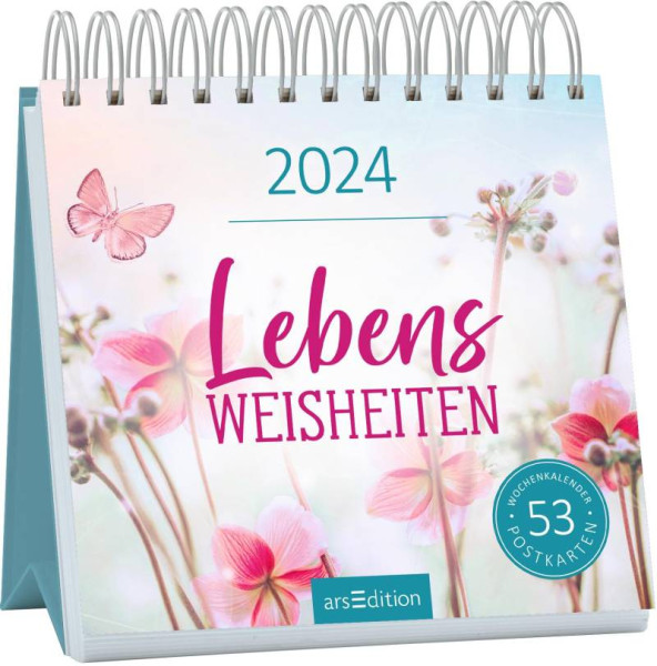 arsEdition | Postkartenkalender Lebensweisheiten 2024 | 