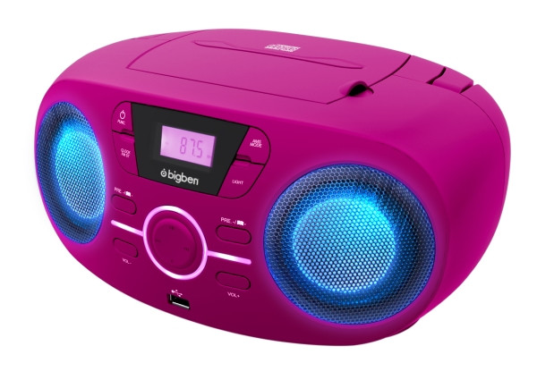 Bigben Interactive | Tragbares CD/Radio mit USB pink | AU363180