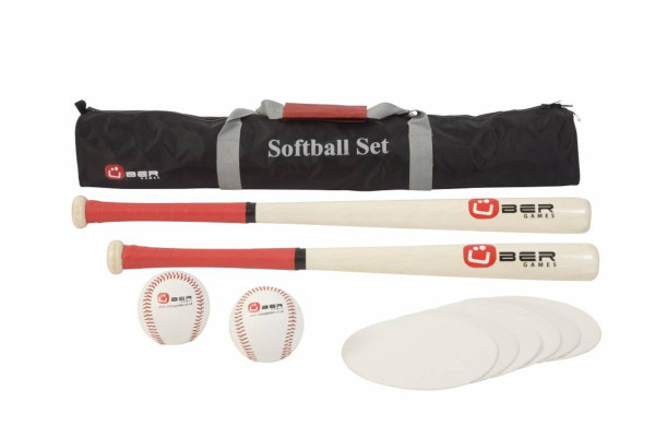 Ubergames | SOFTBALL SET- AUS ECO-HARTHOLZ MIT TASCHE