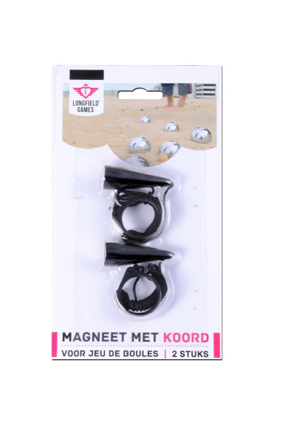 Engelhart | Metallmagnet mit Kordel für Boule Kugeln | 2 Stück | 010160