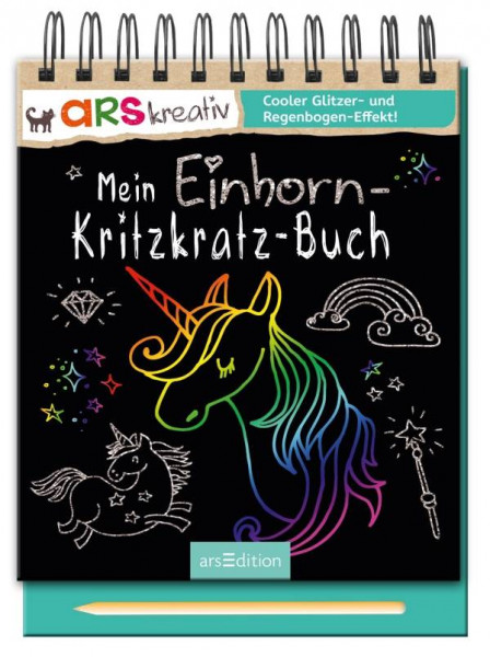 Ars Edition | Mein Einhorn-Kritzkratz-Buch | 132356