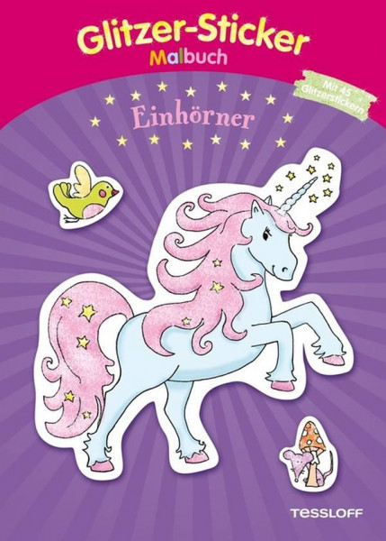 Tessloff Medienvertrieb | Glitzer-Sticker-Malbuch Einhörner