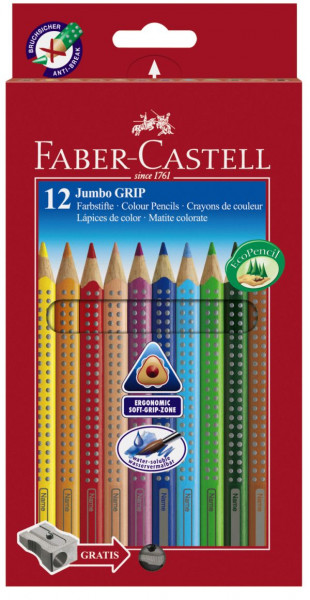 Faber Castell: Farbstift JUMBO GRIP 12er Kartonetui