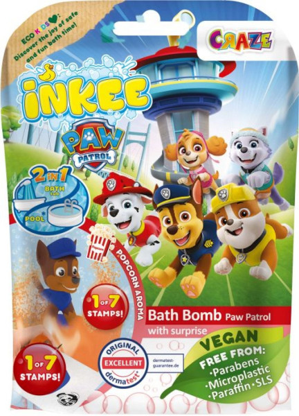 Craze |Paw Patrol INKEE Badebombe, sortiert | 43097