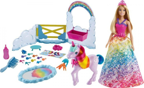Mattel | GTG01 Barbie Fairytale Feature Pet Nurturing Spielset | GTG00