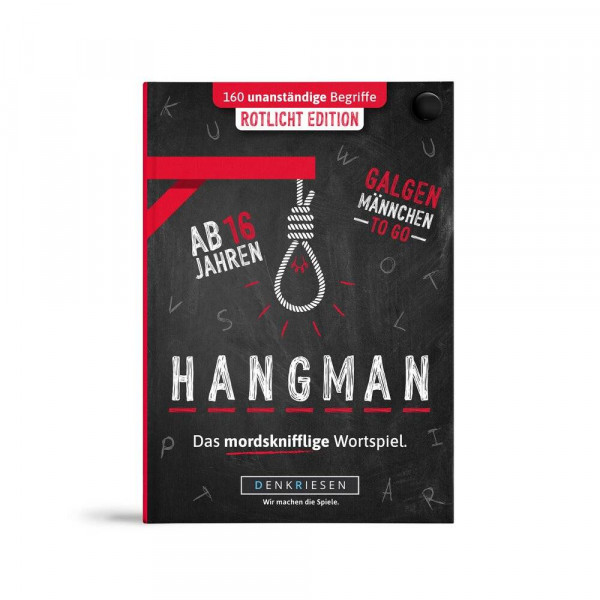 DENKRIESEN | HANGMAN | ROTLICHT EDITION | Galgenmännchen TO GO