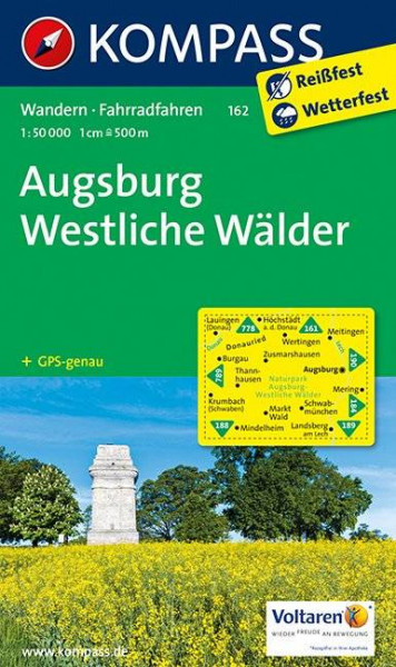 KOMPASS-Karten | KOMPASS Wanderkarte Augsburg - Westliche Wälder