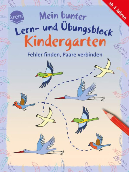 Arena | Mein bunter Lern- und Übungsblock Kindergarten. Fehler finden, Paare verbinden | Thabet, Edith