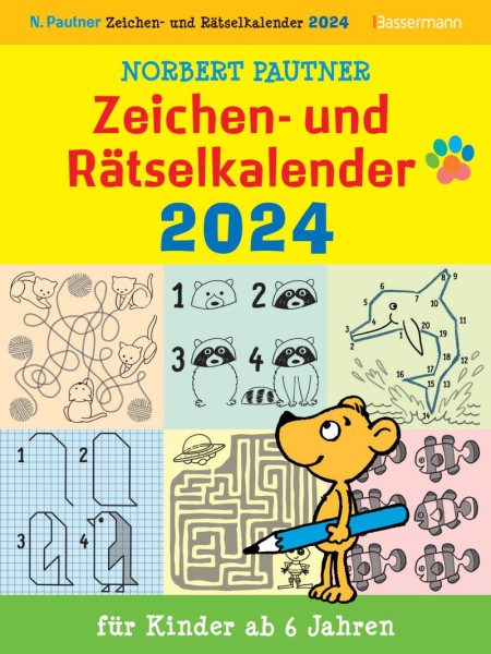 Bassermann | Zeichen- und Rätselkalender für Kinder ab 6 Jahren. ABK 2024 | Pautner, Norbert