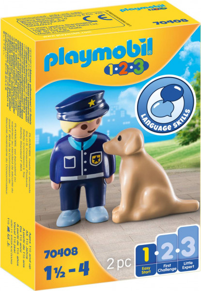PLAYMOBIL® 1.2.3 | Polizist mit Hund | 70408