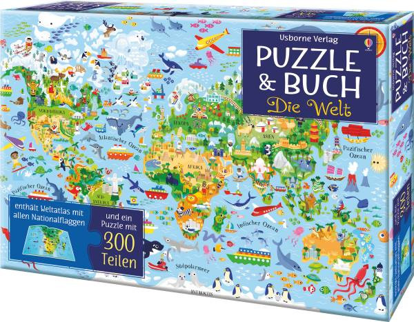 Usborne | Puzzle und Buch: Die Welt