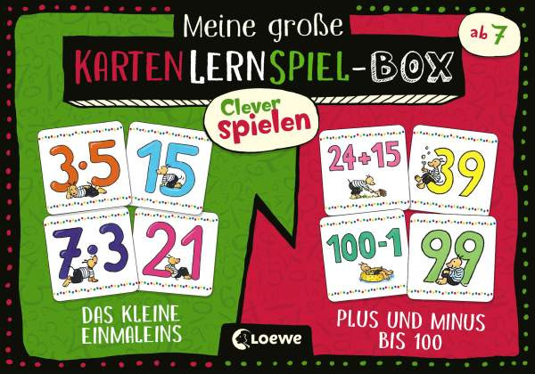 Loewe | Clever Spielen - Meine große KartenLernSpiel-Box - Das kleine Einmaleins/Plus und Minus bis 100