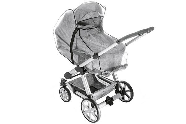 REER Regenschutz | RainCover Classic+ für Kombi-Kinderwagen mit Reißverschluss PEVA