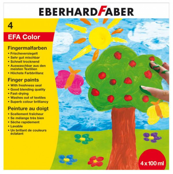 Eberhard Faber | Fingerfarbe 100 ml 4er Schachtel