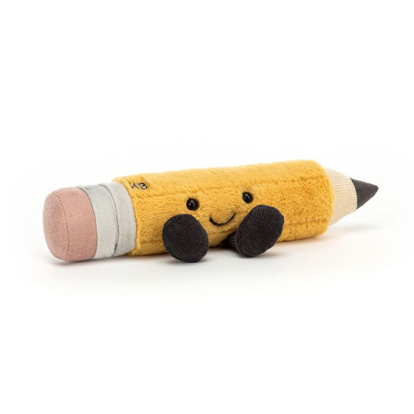 Gelber Stift der lächelt