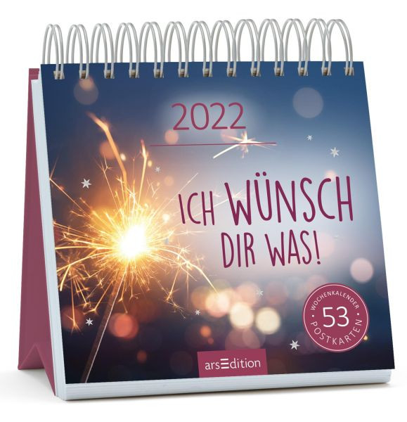 arsEdition | Postkartenkalender Ich wünsch dir was 2022 | 