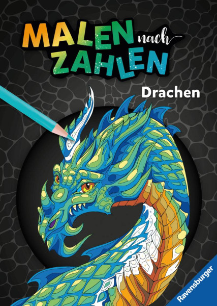 Ravensburger Verlag GmbH | Ravensburger Malen nach Zahlen Drachen - 64 Seiten - 24 Farben - Malbuch mit nummerierten Ausmalfeldern für fortgeschrittene Fans der Reihe | 