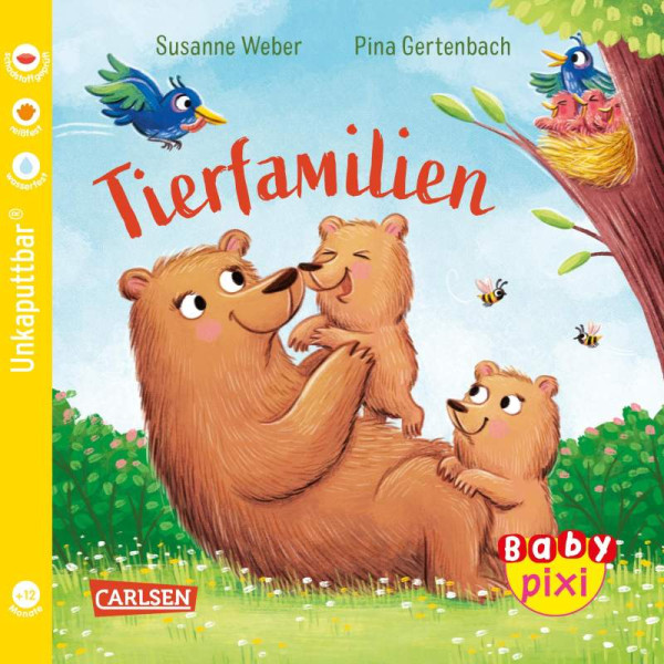 Carlsen | Baby Pixi (unkaputtbar) 128: VE 5 Tierfamilien (5 Exemplare) | Weber, Susanne
