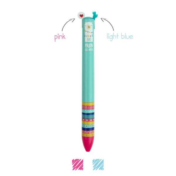 Legami | CLICK&CLACK TWO COLOR PEN- LLAMA | CLICK0022