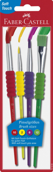 Faber-Castell | 4er Set Schulpinsel Softgriff