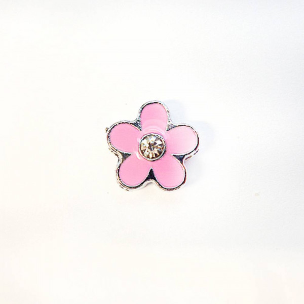Angel Bliss | silberner Schmuckanhänger für Charm Armband | pinke Blume