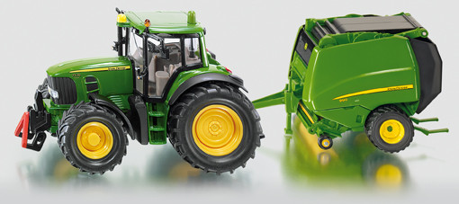 siku SUPER | John Deere Traktor mit Ballenpresse | 1665