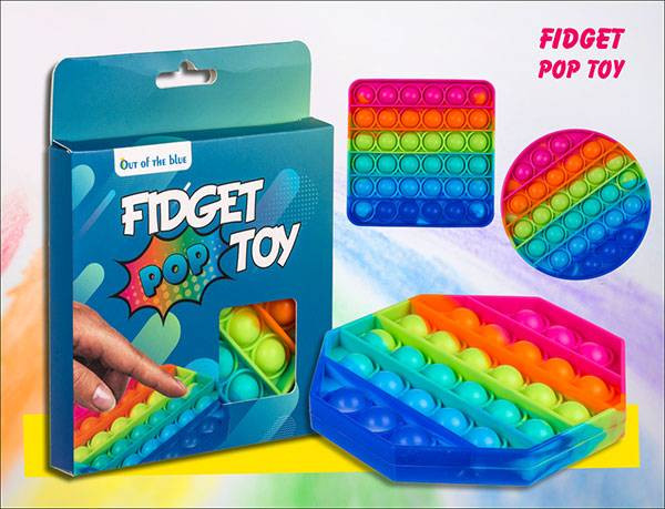 Fidget Pop Toy Rainbow: Oktagon, Rechteck, Kreis, Aus Silicon