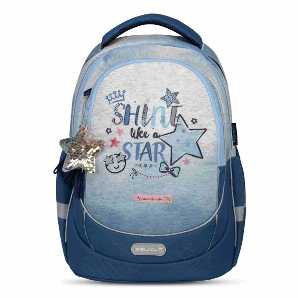 Belmil | Schulrucksack "Shine like a Star Jeans" mit Brustgurt  | 338-87/13