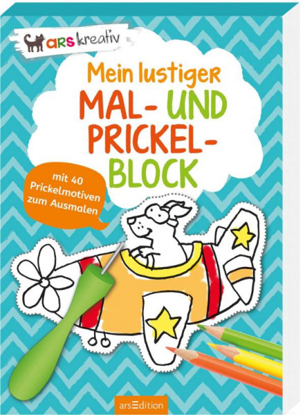 Ars Edition | Mein lustiger Mal- und Prickel-Block