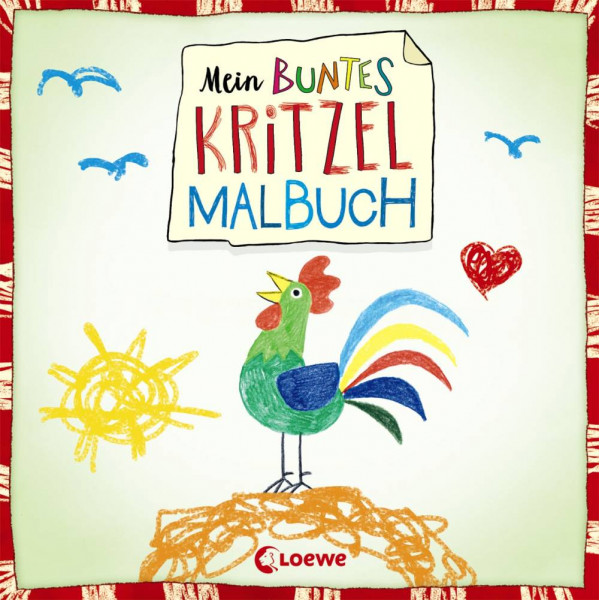 Loewe | Mein buntes Kritzel-Malbuch (Hahn)