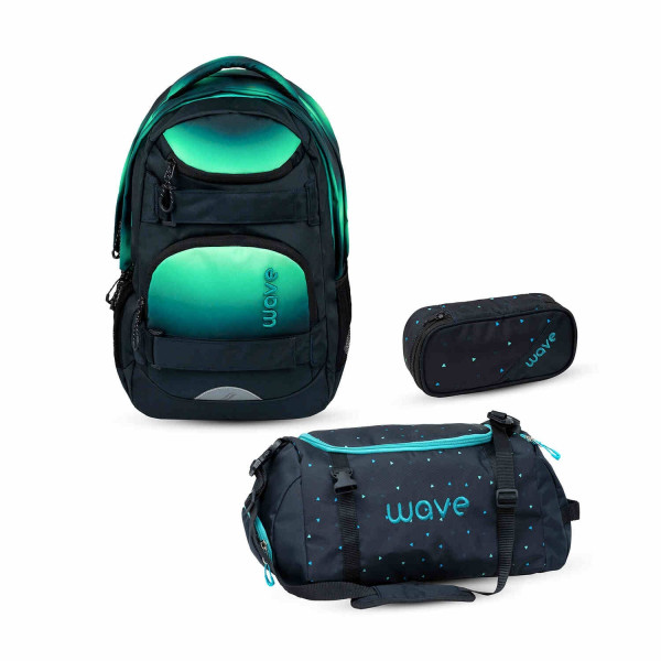Belmil | Wave Infinity Move Schulrucksack Set 3 tlg. "Gradient Aurora" | 338-92/ASET-2/41