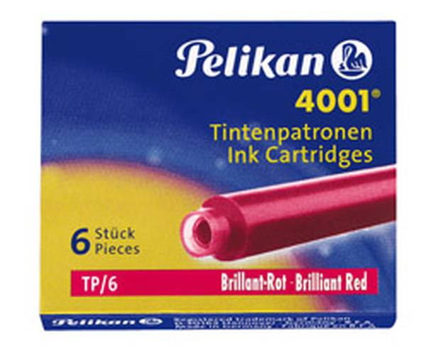 Pelikan | Tintenpatronen 4001 Brillant-Rot TP/6 | 301192