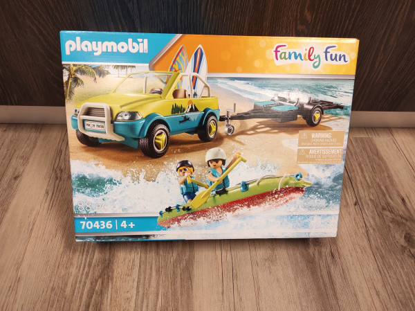 PLAYMOBIL® Family Fun | Strandauto mit Kanuanhänger | 70436