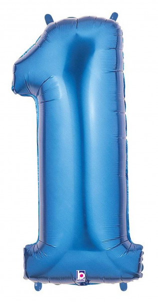 Karaloon | Folienballon | Zahl 1 | blau