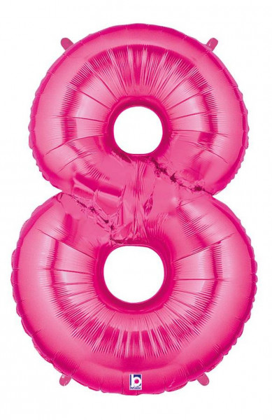Karaloon | Folienballon | Zahl 8 | pink