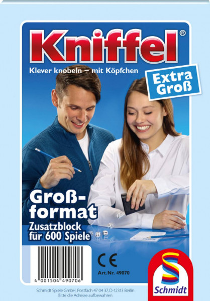 Schmidt Spiele | Kniffelblock groß 100 Blatt | 49070