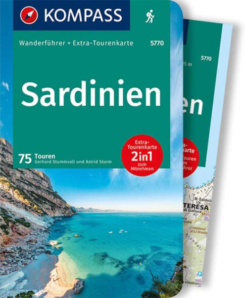 KOMPASS-Karten | KOMPASS Wanderführer Sardinien, 75 Touren | Sturm, Astrid; Stummvoll, Gerhard