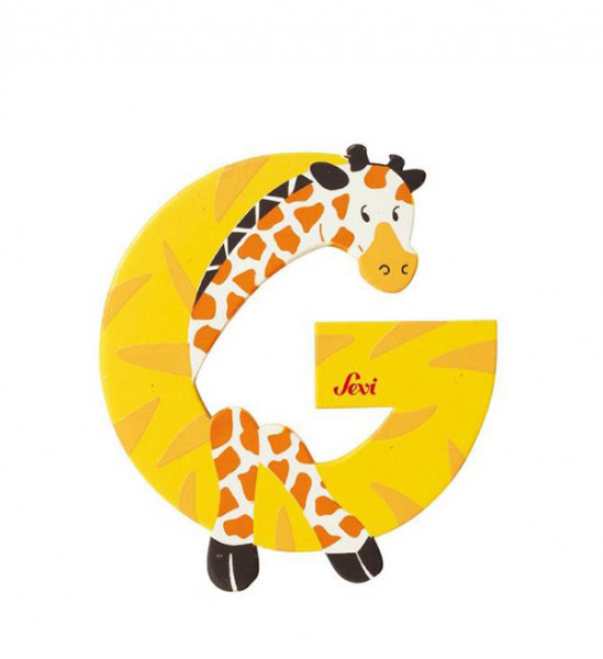 Sevi | Buchstabe Tiere | G | Giraffe | Gelb