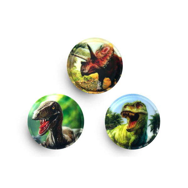 Belmil | Patches mit Klettverschluss Set 3-teilig- kompatibel mit Schulranzen Classy Plus/Smarty/Motion "Dinosaurs" | 336/B6/62