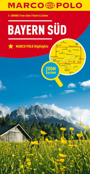 MAIRDUMONT | MARCO POLO Karte Deutschland Blatt 13 Bayern Süd 1:200 000
