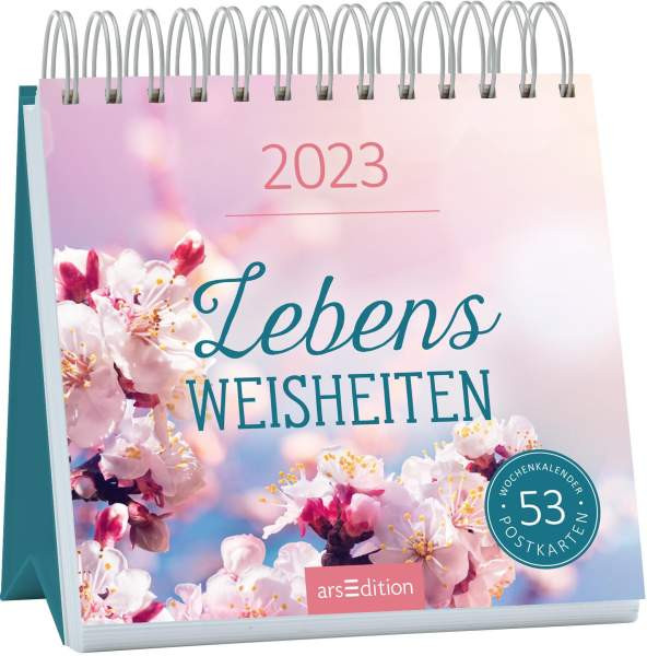 arsEdition | Postkartenkalender Lebensweisheiten 2023 | 
