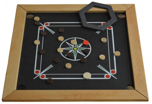 Holz-Bi-Ba-Butze | Carrom black, junior