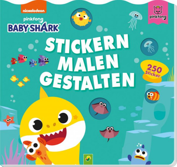 Schwager & Steinlein | Baby Shark - Stickern-Malen-Gestalten | 8261300
