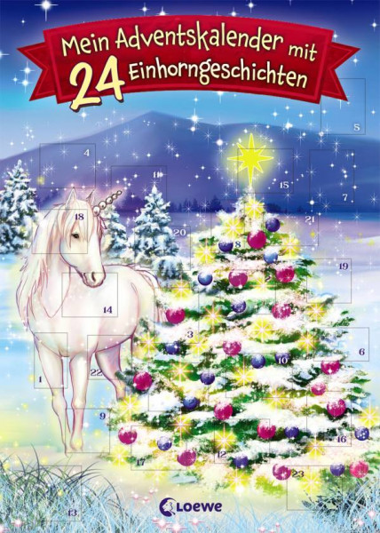 Adventskalender mit 24 Einhor