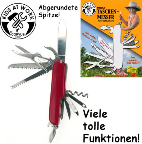 CORVUS Kids at Work Taschenmesser mit runder Spitze