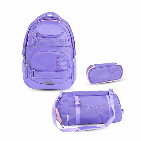 Belmil | Wave Infinity Move Schulrucksack Set 3 tlg. "Lime Grey" | 338-92/ASET-2/46