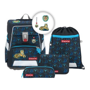 HAMA | SPACE SHINE Schulranzen-Set "Tiger Night Kimba", 5-teilig | 213216