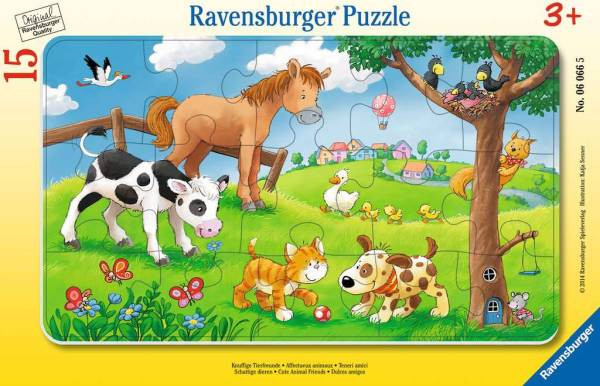 Ravensburger Puzzle | Knuffige Tierfreunde | 15 Teile