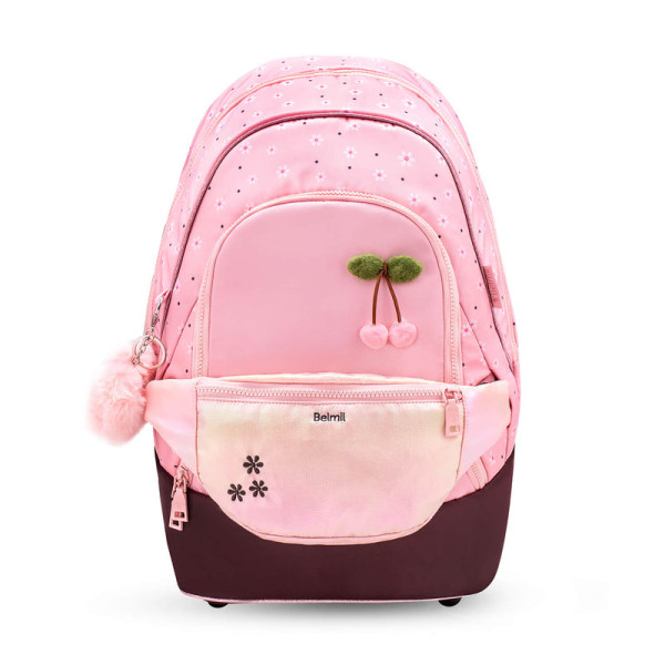 Belmil | 2-IN-1 Schultasche & Gürteltasche 2-teilig "Cherry Blossom" | 338-84/P/5